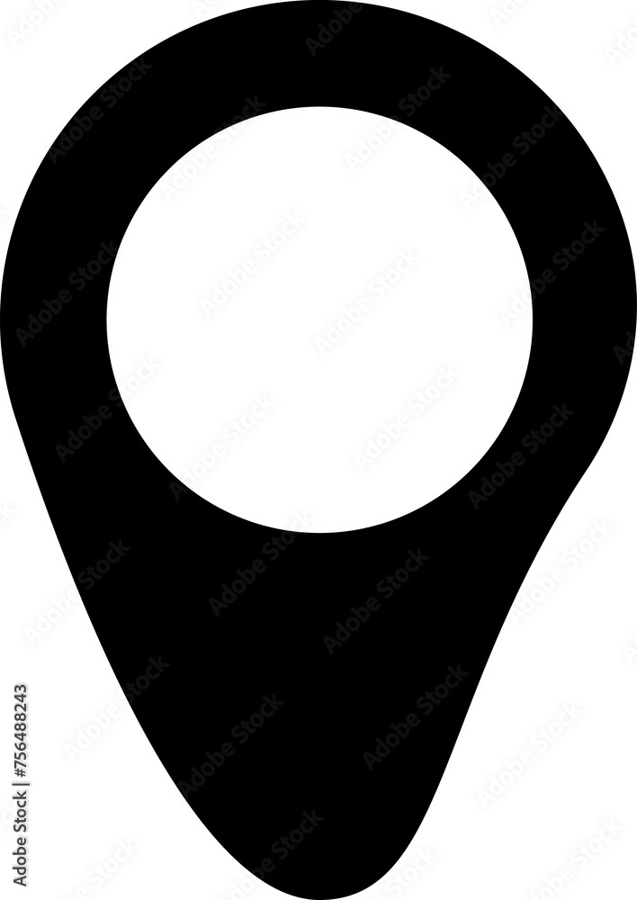 Aufkleber red map pin icon in flat style pointer symbol marker sign gps position navigation button vector