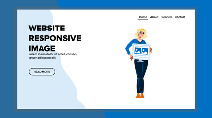 technology website responsive image vector. platform site, mockup app, template development technology website responsive image web flat cartoon illustration