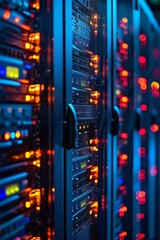 Naklejka premium Advanced access, security, and authentication are key for future business tech trends.