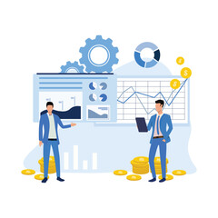 Business people working together. professional business vector illustration. business man vector.