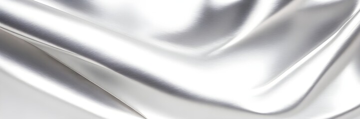 Silver satin texture background banner