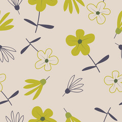 Abstract floral surface pattern seamless background vector illustration for fashion,fabric,wallpaper and print design
