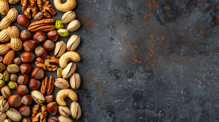 Nuts mix for a healthy diet cashew pistachios