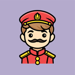 military officer icon vector 