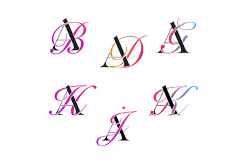 creative Initial letter handwriting and signature logo for any company or business
