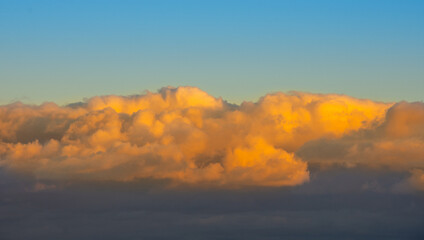 Coud at sunrise in the sky of Florida