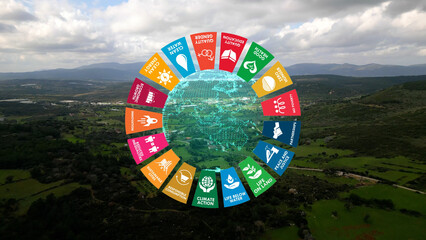 Sustainable Development Climate Action i Motion Graphic Animation 17 Global Goals Concept . hq photo - 756495454