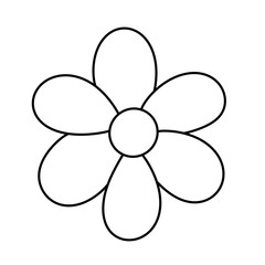 flower line icon.
