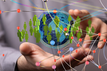 the Global Network Of People global - 3d