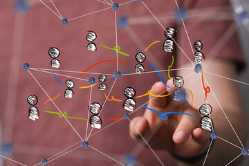 conference Digital Network and data concept
