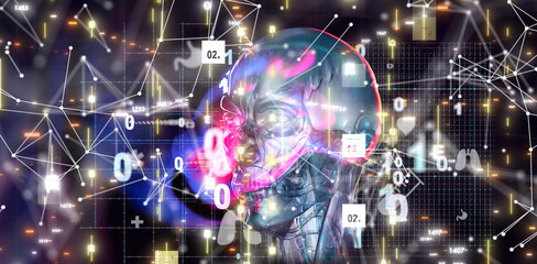 digital medical futuristic interface 3D rendering