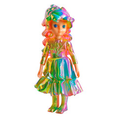 chrome-plated multi-colored plastic, modern design, AI generated