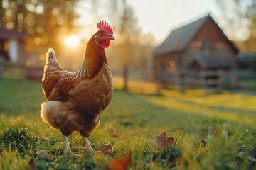 Pastured free-range chickens organic poultry and natural farming