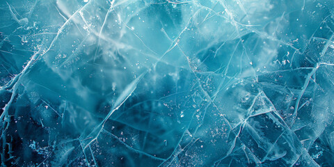  natural blue ice texture of surface of frozen. Nature abstract pattern of white cracks ice. Winter seasonal background,ice skating surface, flat lay, ice texture background	

