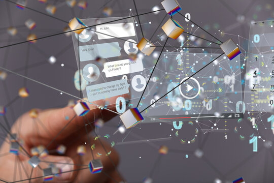 web develop interface web application in hand