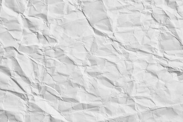  White crumpled paper texture background