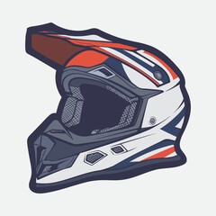 Helmet Motorcycle Cartoon Vector Icon, Cartoon Vector Icon Concept Flat Design. Draw Cartoon Vector Icon Illustration Helmet Motorcycle In Flat Style. Icon Cartoon Vector Helmet Motorcycle Side View