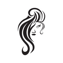 A sleek and sophisticated logo design for a beauty salon, hair salon, cosmetic brand, or spa