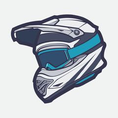 Helmet Motorcycle Cartoon Vector Icon, Cartoon Vector Icon Concept Flat Design. Draw Cartoon Vector Icon Illustration Helmet Motorcycle In Flat Style. Icon Cartoon Vector Helmet Motorcycle Side View