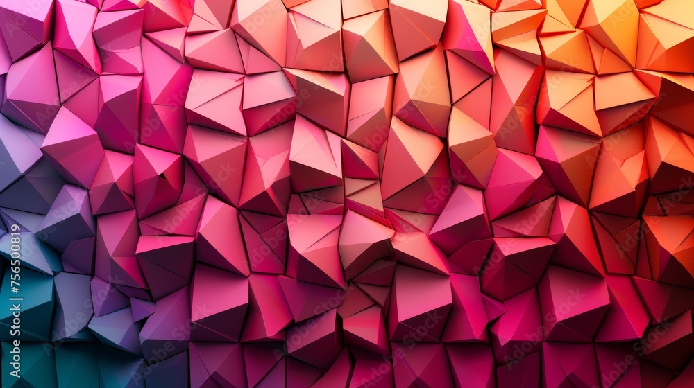 Aufkleber pattern of 3d shapes on dynamic background