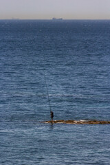 fishing in the sea
