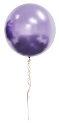 Realistic vector purple balloons isolated on white background. Helium balloons clipart for anniversary, birthday, wedding, party. 3D png illustration. - obrazy, fototapety, plakaty