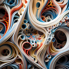 Abstract representation of 3D printing.