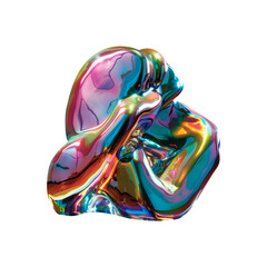 chrome-plated multi-colored plastic, modern design, AI generated