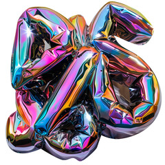 chrome-plated multi-colored plastic, modern design, AI generated