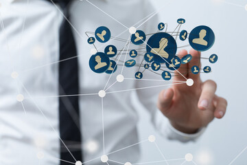 partner - organization chart team concept networking