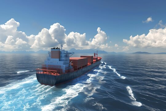 Cargo Container Ship, global shipping route, sea transport, trade, shipping