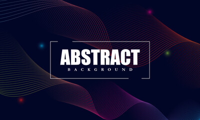 Beautiful abstract gradient wave lines with colorful dots background design