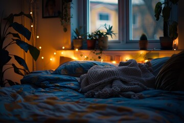 sleeping problems concept, bedtime