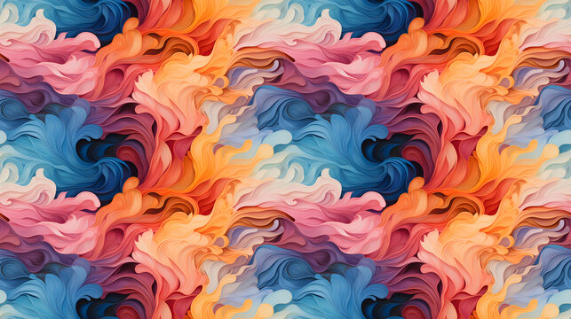 abstract patterns with a sense of movement organic and flowing, psychedelic, interior mural wallpaper