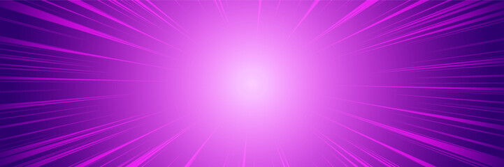 ネオンカラーに輝く集中線の背景素材（ピンク）