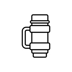 Thermos outline icons, minimalist vector illustration ,simple transparent graphic element .Isolated on white background