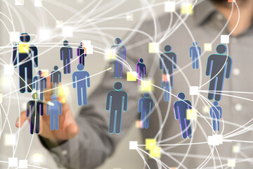 abstract social network scheme, which contains business people