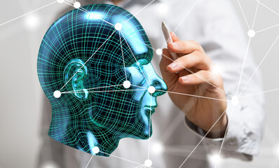 medical on hospital background, medical technology network concept