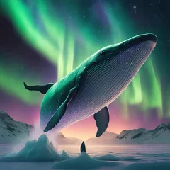 Fotobehang 오로라위 거대한 고래 © 상현 남궁
