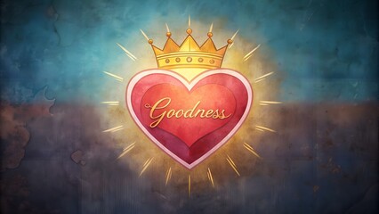 A heart with goodness crown.