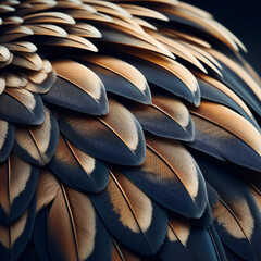 This is a detailed close-up photo of the eagle's plumage.