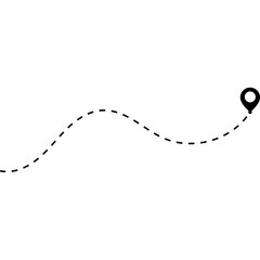 Location Pin Route Outline