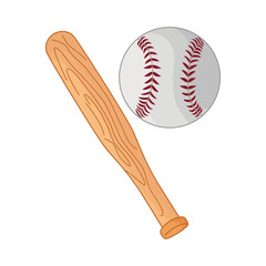 baseball bat and ball illustration