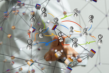 organization chart team concept networking