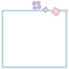 Obraz premium 봄 꽃 메모 테두리