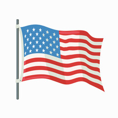 American Flag Waving Proudly - obrazy, fototapety, plakaty