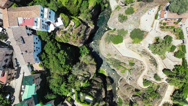 Aerial view of the gorge in Ronda.