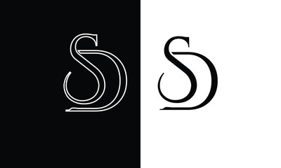 SD, DS Abstract Letters Logo Monogram	
