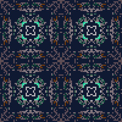 Palestinian colored carpet. Rich ornament for fabric design, handmade, interior decoration, textiles.