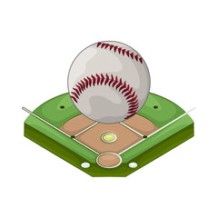 Illustration of baseball field